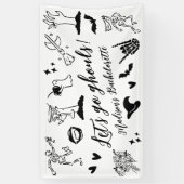 Banderoles Go Ghouls Éffrayant Whimsical Bachelorette (Vertical)