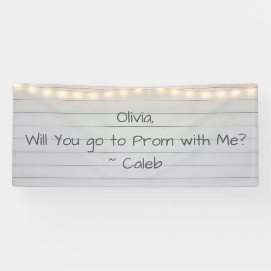 Banderoles  Go to Prom with Me | Romantic Promposal (Horizontal)