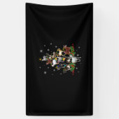 Banderoles Goat Christmas Tree Snow Goat Xmas (Vertical)