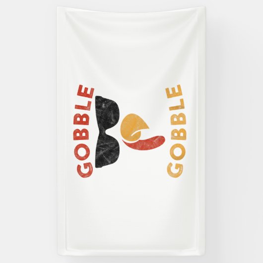 Banderoles Gobble Gobble Turquie Thanksgiving Day Cadeaux Vin (Vertical)