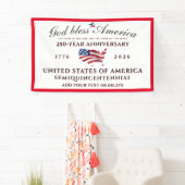 Banderoles God Bless America 250 Semiquincentennial Red (En situation)