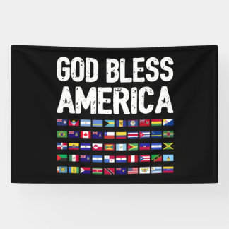 Banderoles God Bless America All Countries Latino Pride I
