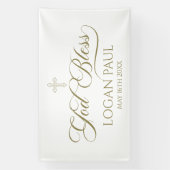 Banderoles GOD BLESS gold banner backdrop (Verticale)