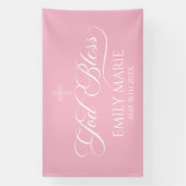 Banderoles GOD BLESS PINK banner backdrop  (Verticale)