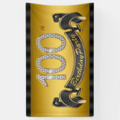 Banderoles Gold 100th Birthday Party (Vertical)