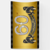 Banderoles Gold 60th Birthday Party (Vertical)