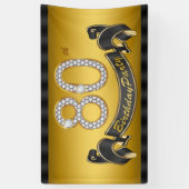 Banderoles Gold 80th Birthday Party (Vertical)