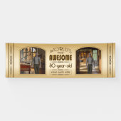 Banderoles Gold 80th Birthday World's Best Custom Photo Frame (Horizontal)
