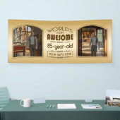 Banderoles Gold 85th Birthday World's Best Custom Photo Frame (Salon professionnel)