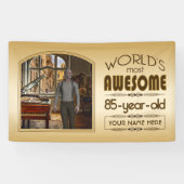 Banderoles Gold 85th Birthday World's Best Custom Photo Frame (Horizontal)