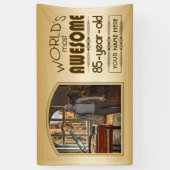 Banderoles Gold 85th Birthday World's Best Custom Photo Frame (Vertical)