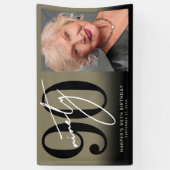 Banderoles Gold 90th Birthday Party (Vertical)
