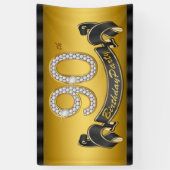 Banderoles Gold 90th Birthday Party (Vertical)