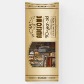 Banderoles Gold 90th Birthday World's Best Custom Photo Frame (Vertical)