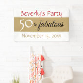 Banderoles Gold Black 50 & Fabuleuse typographie 50e annivers (En situation)