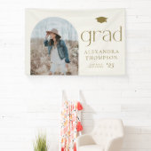 Banderoles Gold Boho Minimalist Arch Photo Graduation (Insitu)