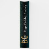 Banderoles Gold Confetti 50 & Fabulous, Turquoise et Black Om (Vertical)