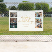 Banderoles Gold Confetti Photo Collage Anniversaire (En situation)