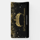 Banderoles Gold Confetti Quinceanera Tiara (Verticale)