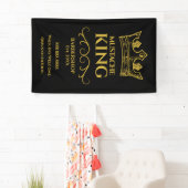 Banderoles Gold Crown et Mustache Barbershop (En situation)