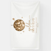 Banderoles Gold Disco Ball Golden Anniversaire (Vertical)