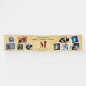 Banderoles Gold Foil Monogramme 10 Multi Photo Graduation Par (Horizontal)