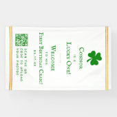 Banderoles Gold Foil St. Patrick's Day 1er anniversaire (Horizontal)