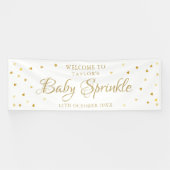 Banderoles Gold Hearts Baby Sprinkle Douche Bienvenue (Horizontal)