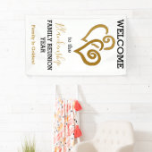 Banderoles Gold Linked Hearts Famille Modèle de réunion (En situation)