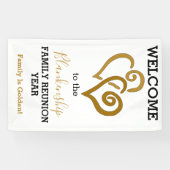 Banderoles Gold Linked Hearts Famille Modèle de réunion (Horizontal)