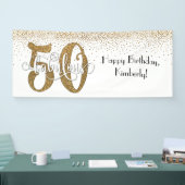 Banderoles Gold Parties scintillant Confetti 50 et fabuleux j (Salon professionnel)
