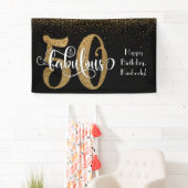 Banderoles Gold Parties scintillant Confetti 50 et fabuleux j (En situation)