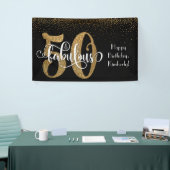 Banderoles Gold Parties scintillant Confetti 50 et fabuleux j (Salon professionnel)