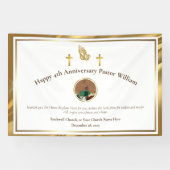 Banderoles Gold Pastor Appréciation Église Anniversaire (Horizontal)