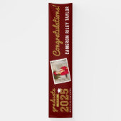 Banderoles Gold Sketch 2025 Félicats Photo Graduation Party (Vertical)