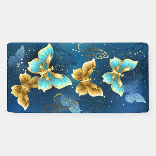 Banderoles Golden butterflies (Horizontal)