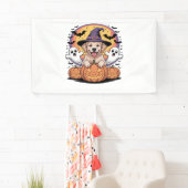 Banderoles Golden Retriever Halloween Witch Chien classique T (En situation)