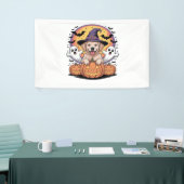 Banderoles Golden Retriever Halloween Witch Chien classique T (Salon professionnel)