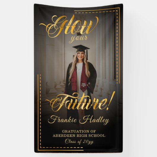 Banderoles Golden touch Glisser votre avenir (Vertical)