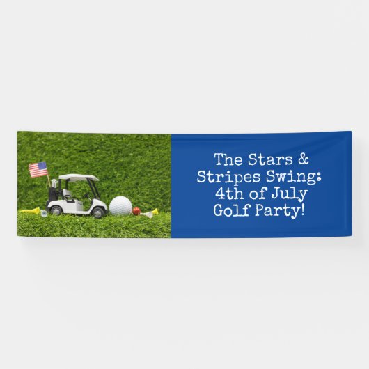 Banderoles Golf 4 juillet Fête de l'Indépendance (Horizontal)