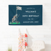 Banderoles Golf 50e fête d'anniversaire (En situation)