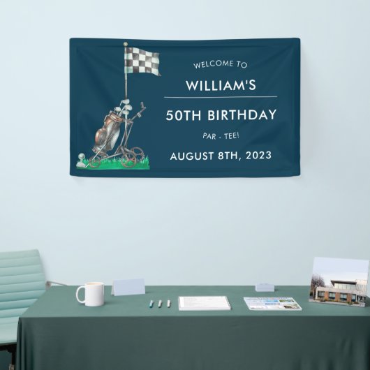 Banderoles Golf 50e fête d'anniversaire (Salon professionnel)