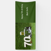 Banderoles Golf 70e fête d'anniversaire avec de la bière en c (Vertical)