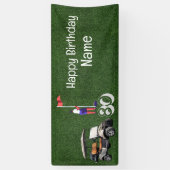 Banderoles Golf 80e anniversaire cadeaux pour golfeur (Vertical)