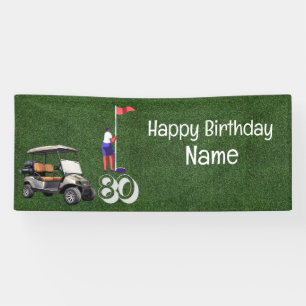 Banderoles Golf 80e anniversaire cadeaux pour golfeur