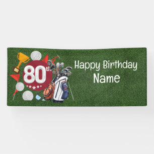 Banderoles Golf 80e anniversaire cadeaux pour golfeur
