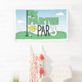 Banderoles Golf à thème Anniversaire, 3ème anniversaire Banni (En situation)