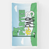 Banderoles Golf à thème Anniversaire, 3ème anniversaire Banni (Vertical)