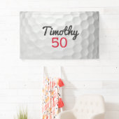 Banderoles Golf Ball Anniversaire - 50e ou autre année (En situation)