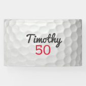 Banderoles Golf Ball Anniversaire - 50e ou autre année (Horizontal)